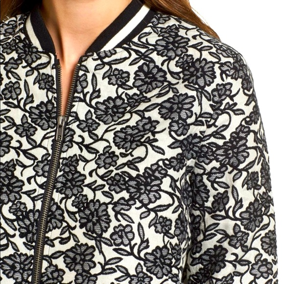 BB Dakota Floral Jacquard Addie Bomber Jacket - Picture 2 of 12